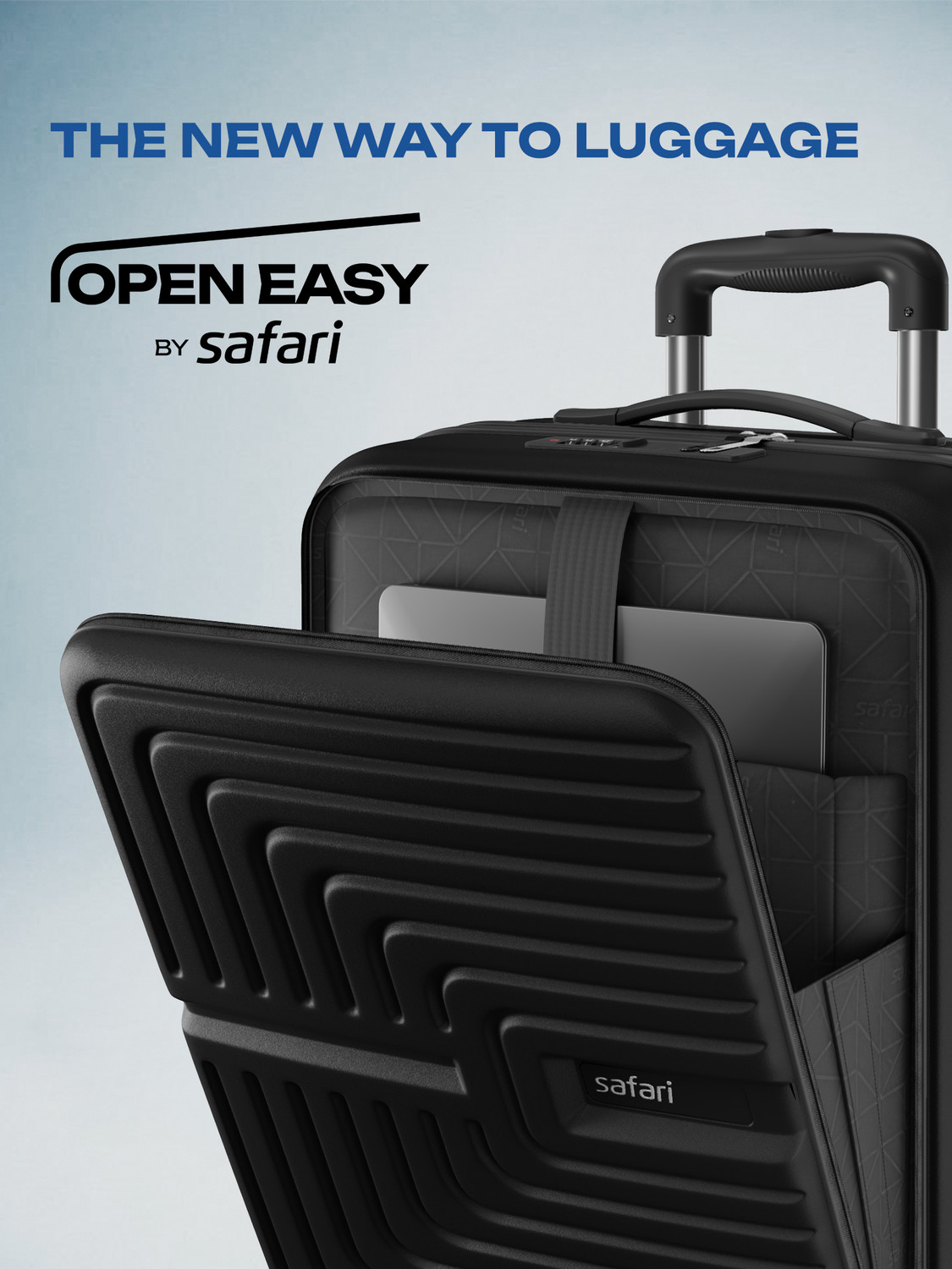 Image of SAFARI ECLIPSE NEO FO 55 4W BLACK Cabin Suitcase 8 Wheels - 22 Inches