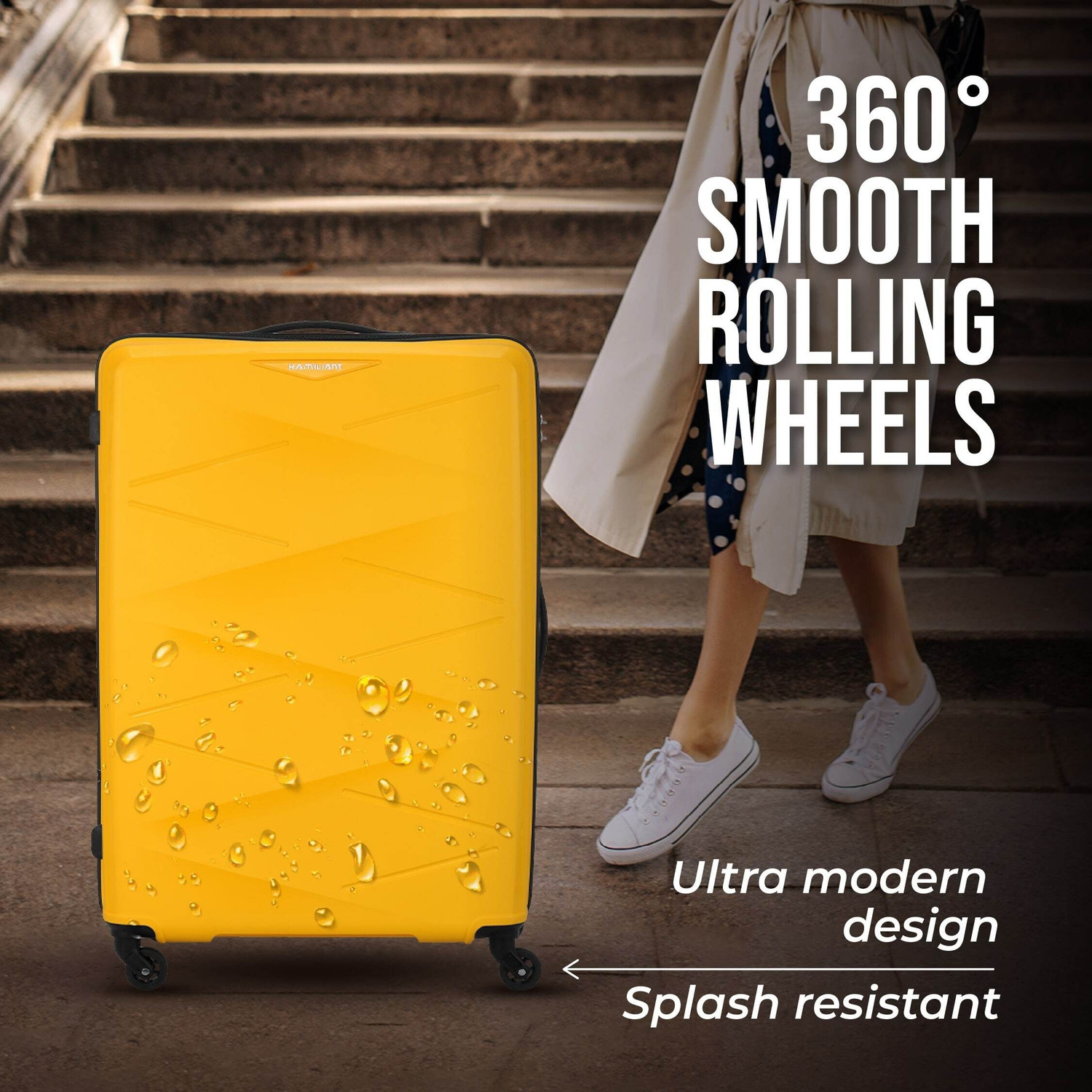 Image of Kamiliant by American Tourister (Small 55 Cm | Medium 68 Cm)Combination Lock-Triprism Cabin & Check-in Set 4 Wheels - 27 Inch