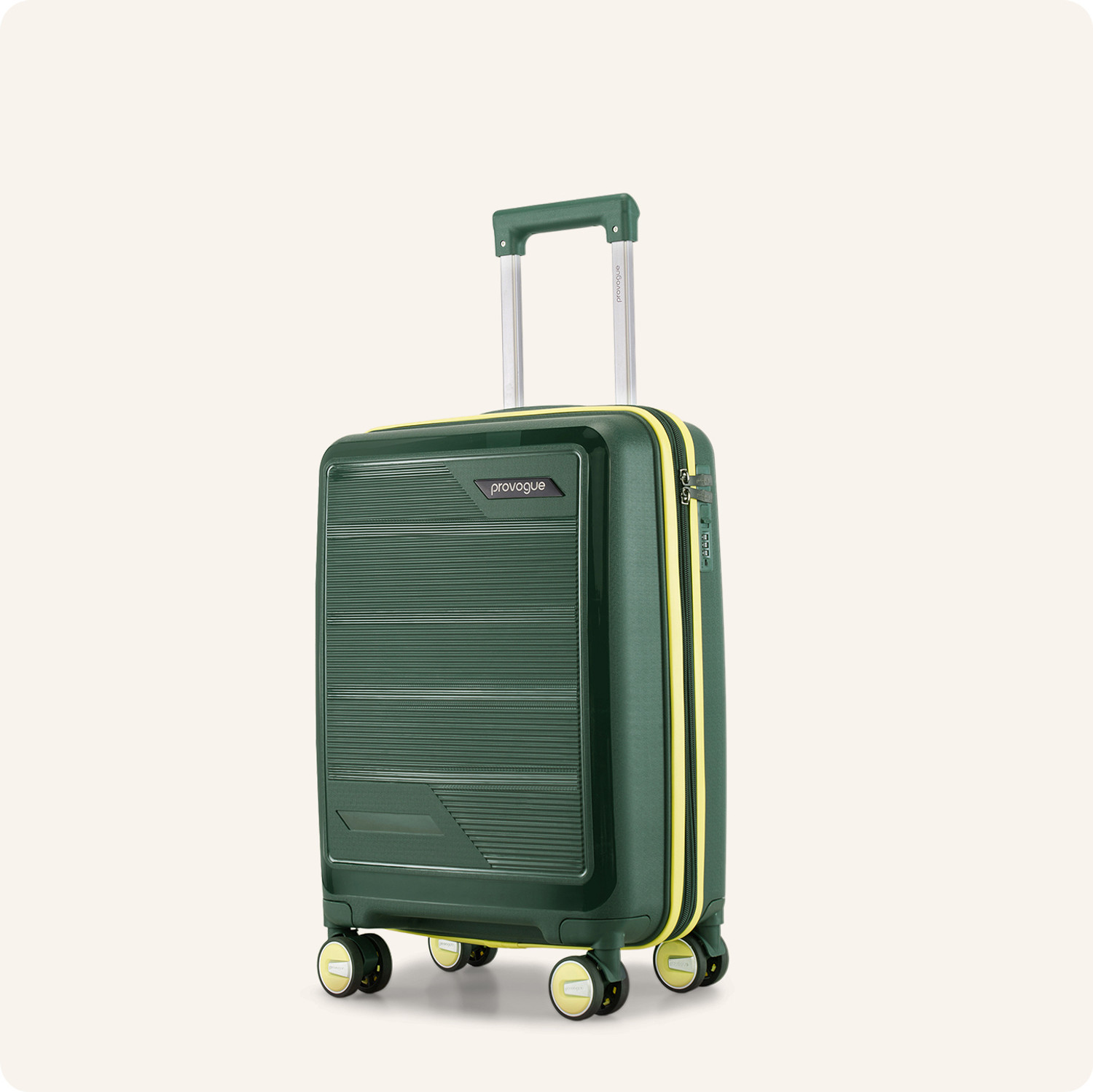 Image of PROVOGUE Spectrum 8W 65 Midnight Fern Green Trolley Bag Expandable Check-in Suitcase 8 Wheels - 26 inch