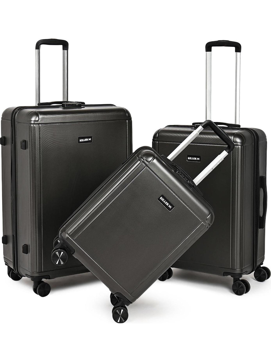 Image of KILLER Box-Light-Weight & Durable Polycarbonate Dark Grey-Hard Luggage Check-in Suitcase 8 Wheels - 28 Inch