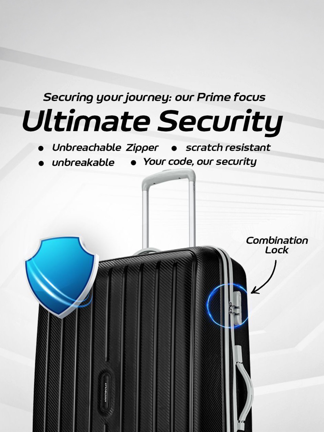Image of ARISTOCRAT Photon 2 (Small 55cm | Medium 64cm) - Trolley Bag Cabin & Check-in Set 4 Wheels - 27 inch