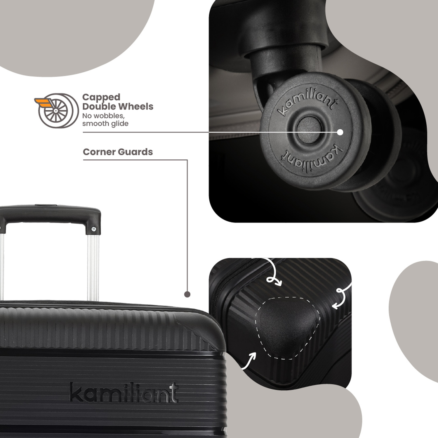 Image of KAMILIANT by American Tourister ARMOR Check-in Suitcase 8 Wheels - 30 inches