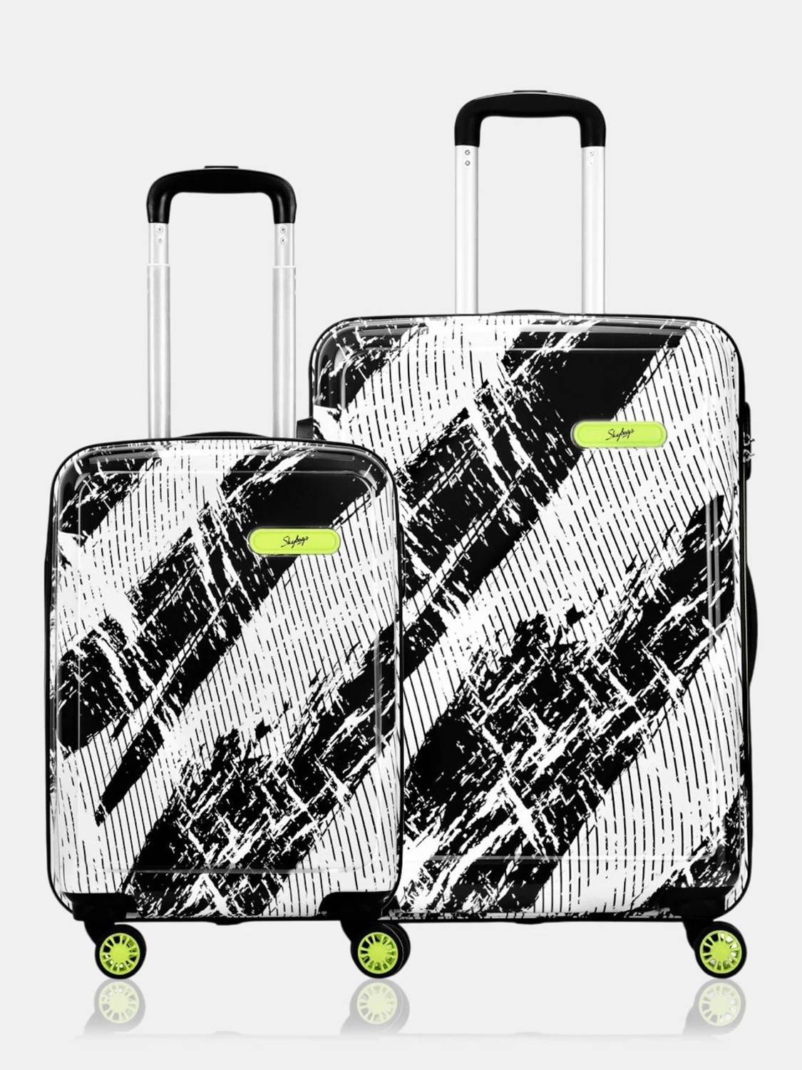 SKYBAGS Stroke Neo Printed Hard Side Trolley Bag Lightweight, Stylish Travel Luggage Cabin & Check-in Set 8 Wheels - 26 Inch