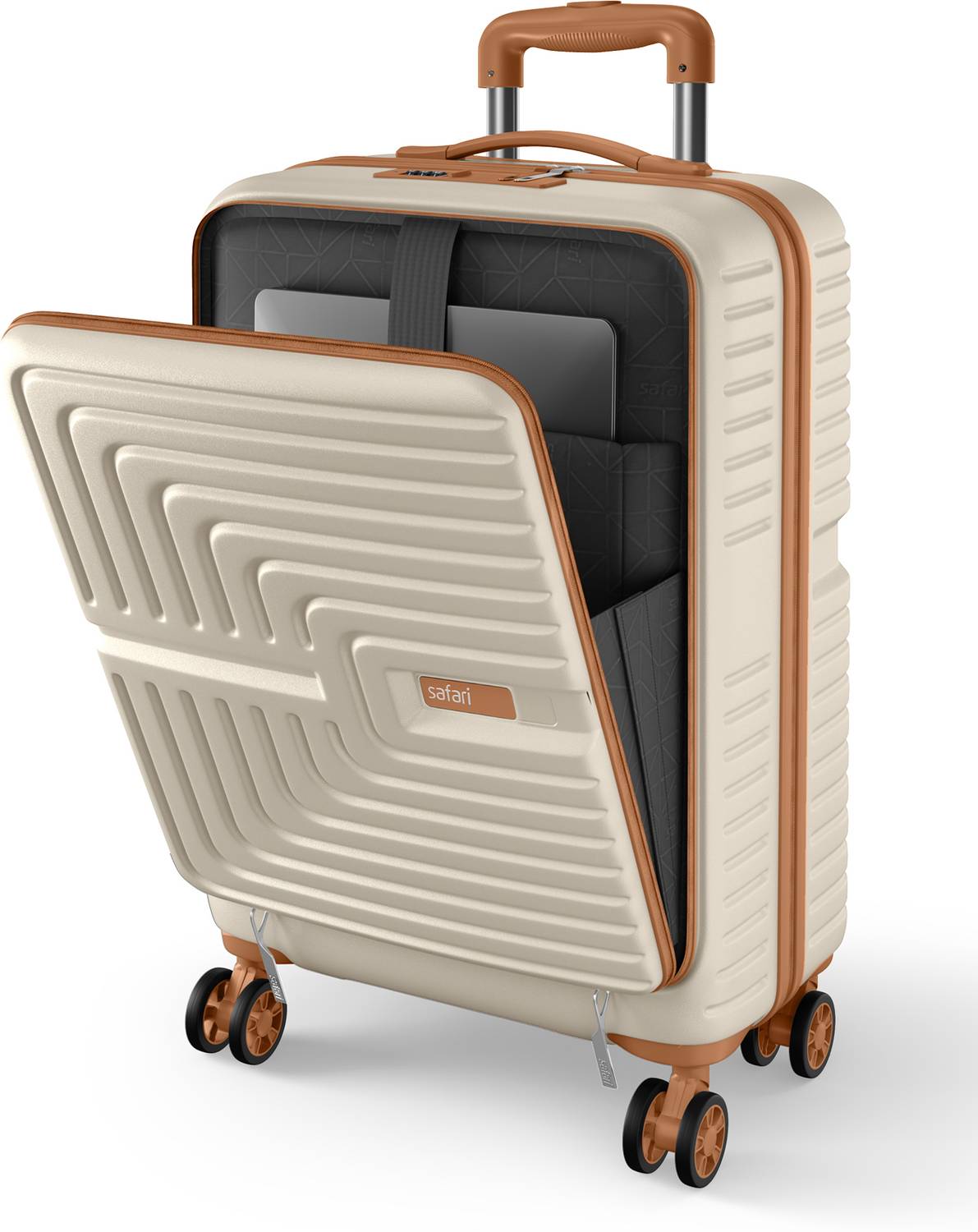 SAFARI Eclipse Neo Fo 55 4W Vanilla 22 Inch Suitcase - Image 1
