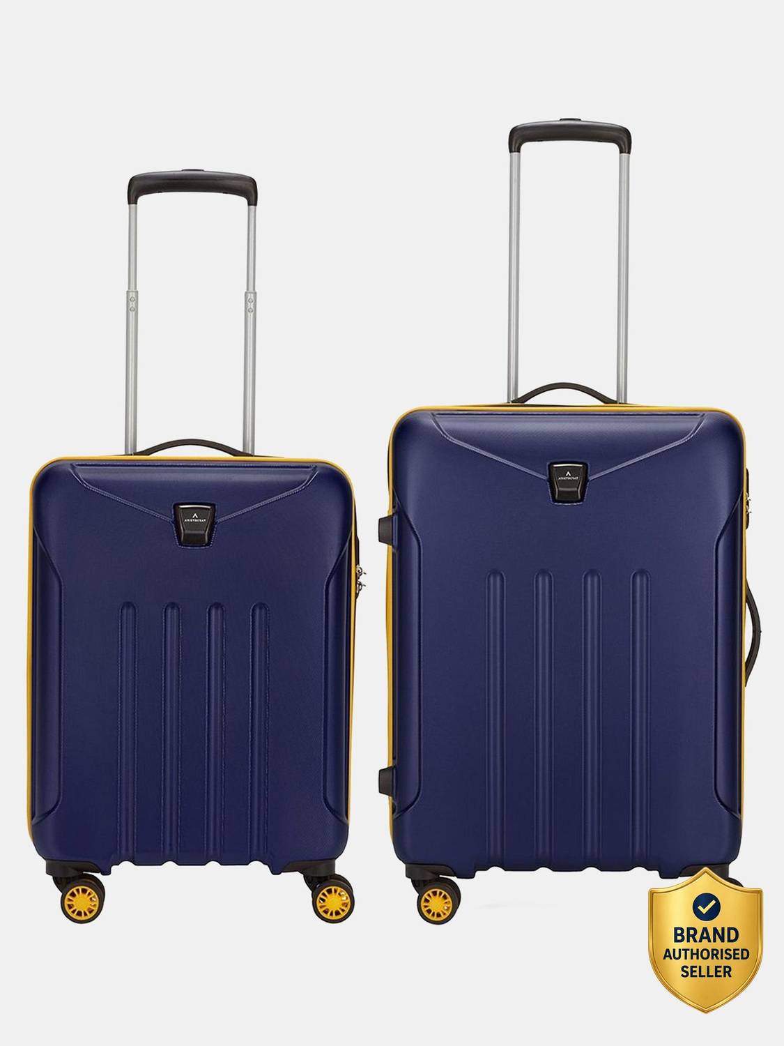 ARISTOCRAT Falcon Pro Set of 2 (Small 55cm Medium 65cm) Suitcase Suitcase Cabin & Check-in Set 8 Wheels - 26 Inch