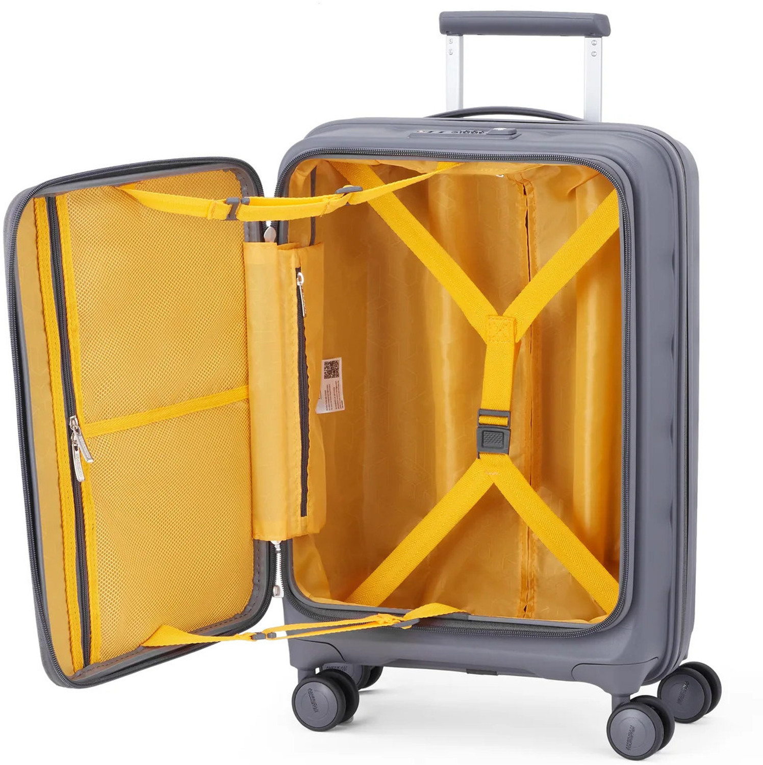 Image of AMERICAN TOURISTER Premium front open expandable Suitcase trolley bag with 8 Wheels, TSA lock Expandable Check-in Suitcase 8 Wheels - 27 inch