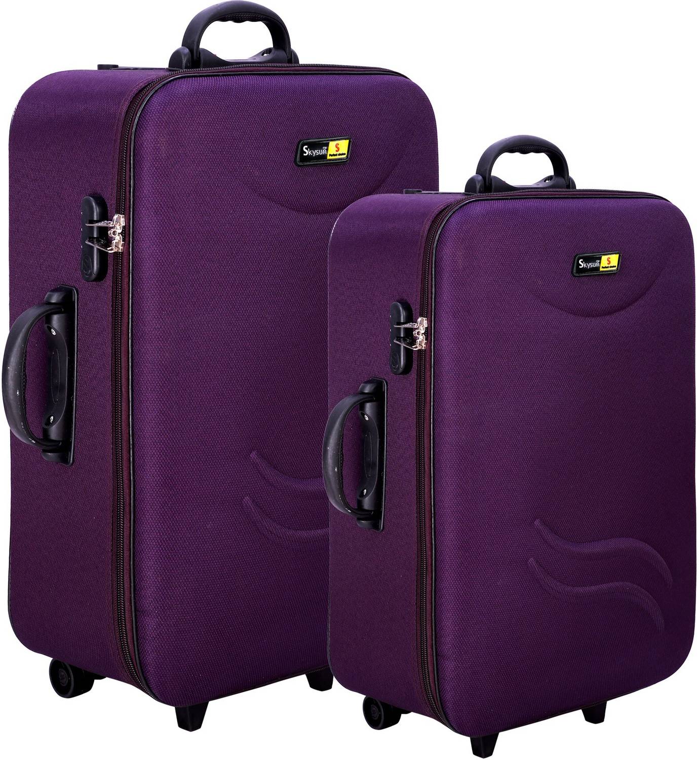 Skysun 20-24 Inch Combo Polyester Lightweight Trolley Travel Bag/Suitcase Bag with Whe Cabin & Check-in Set 2 Wheels - 24 inch