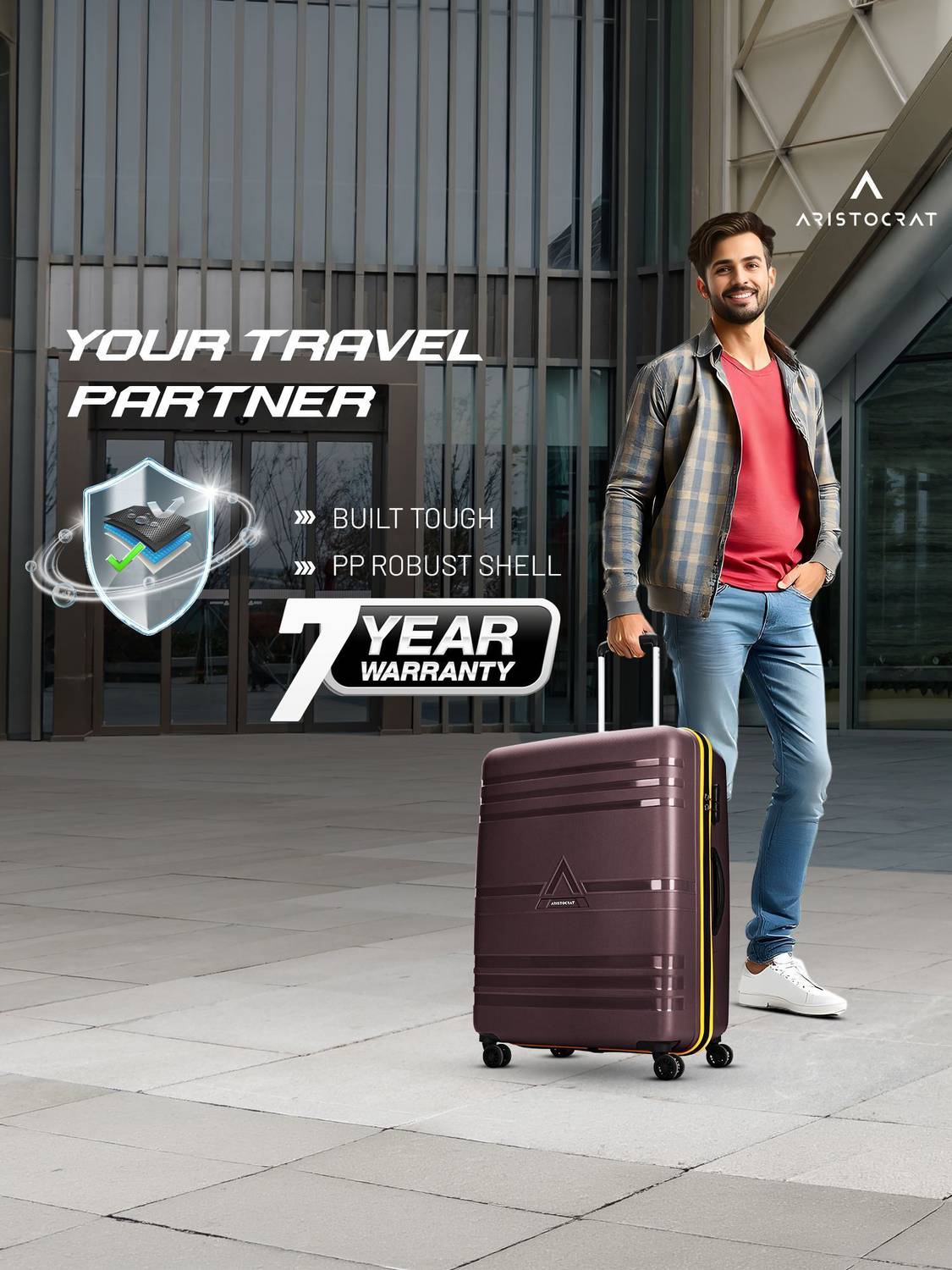 ARISTOCRAT Hard Body Set of 2 Luggage 4 Wheels - Airstop Pro 2 (S... more