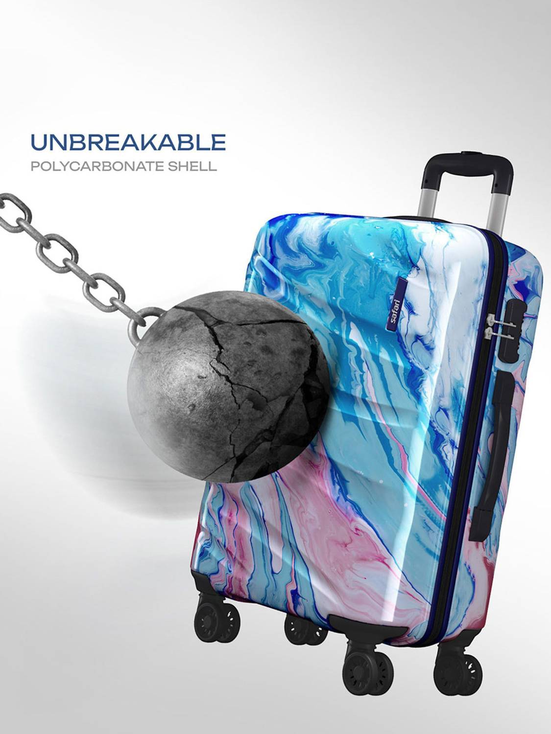 SAFARI Hue Printed 30 inch 8-Wheel Check-in Suitcase - Image 2