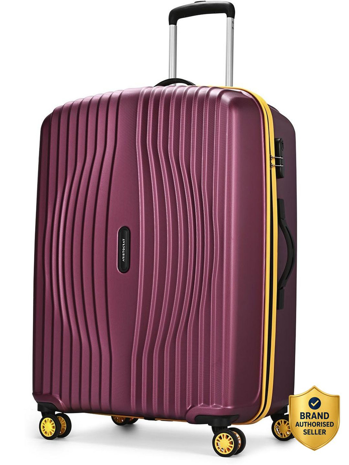 Image of ARISTOCRAT Vortex Plus Check-in Trolley Bag | Large Hard Luggage with Combination Lock Check-in Suitcase 8 Wheels - 30 Inch