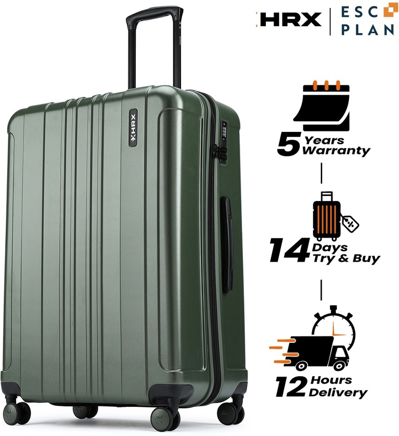 Image of HRX Force Check-in Suitcase 8 Wheels - 31 inch