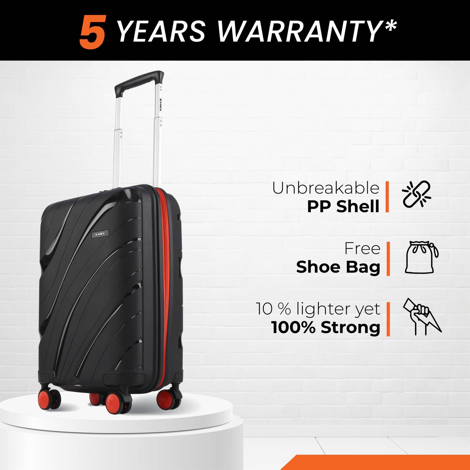 HRX by Hrithik Roshan Madrid 22 inch 8 Wheel Suitcase - Image 3