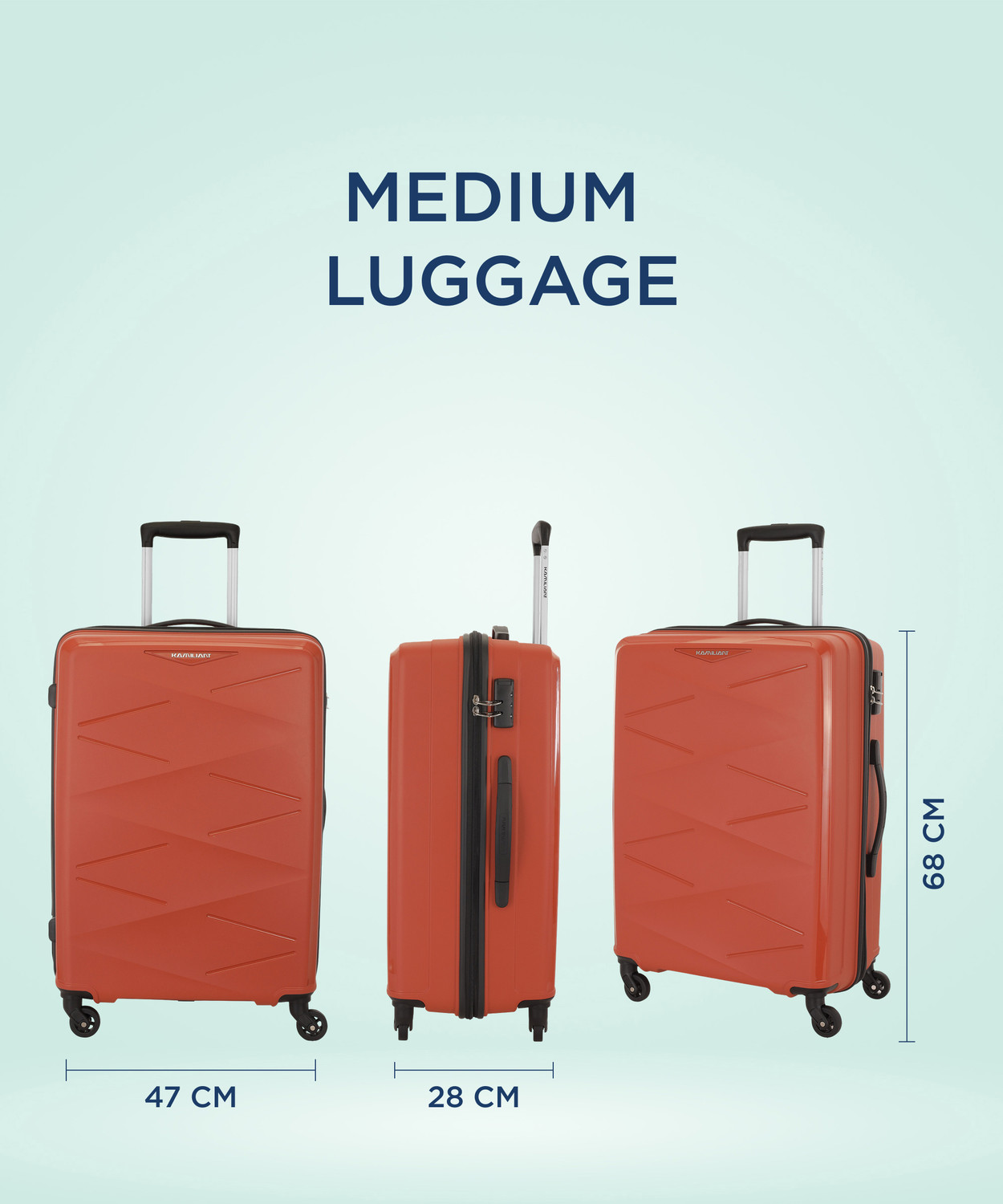 Image of Kamiliant by American Tourister Combination Lock-Triprism Check-in Suitcase 4 Wheels - 26 inches