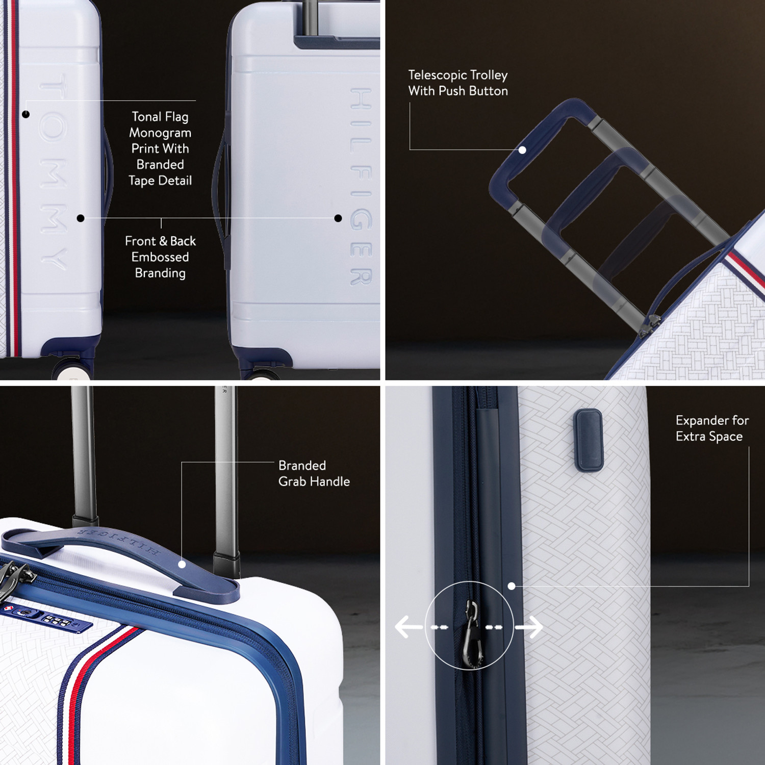 Image of TOMMY HILFIGER MILLENNIA X Expandable Check-in Suitcase 8 Wheels - 27 Inch