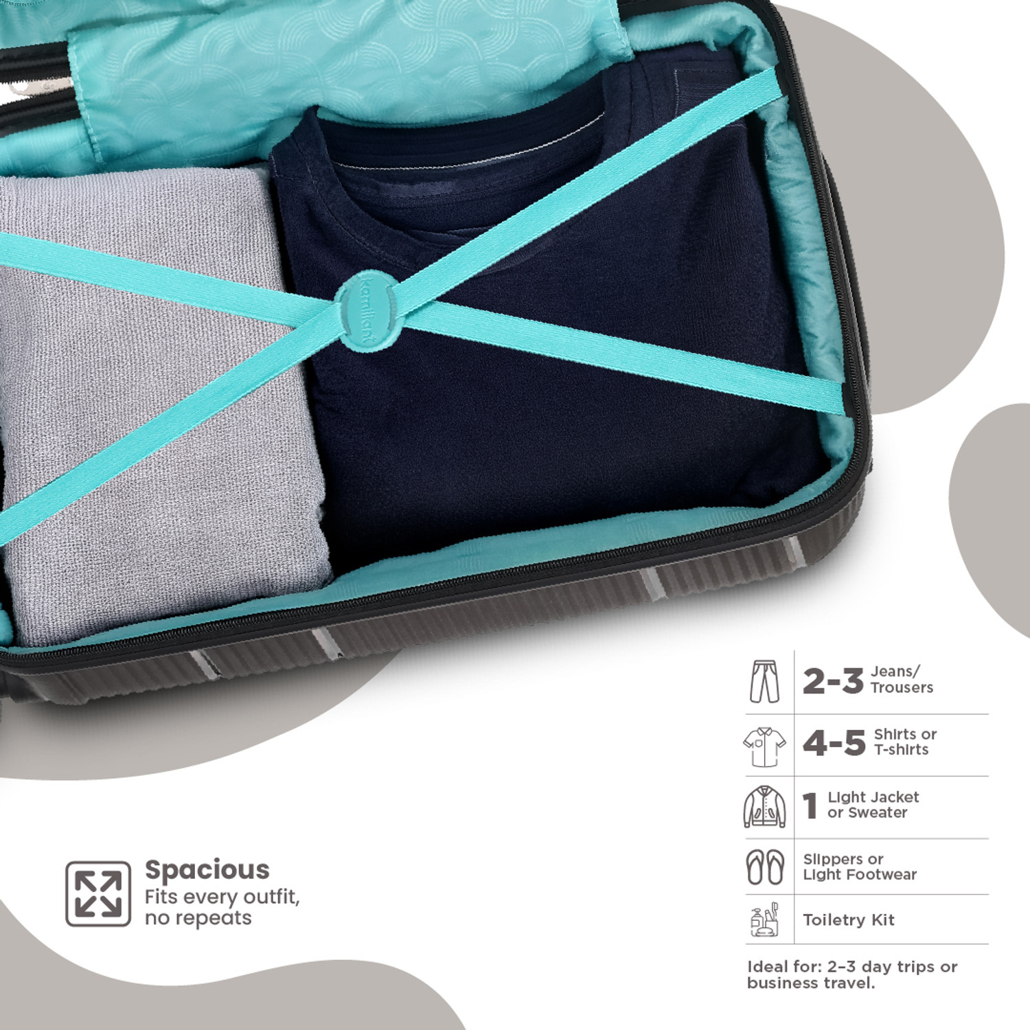 Image of KAMILIANT by American Tourister ARMOR Cabin Suitcase 8 Wheels - 21 inches