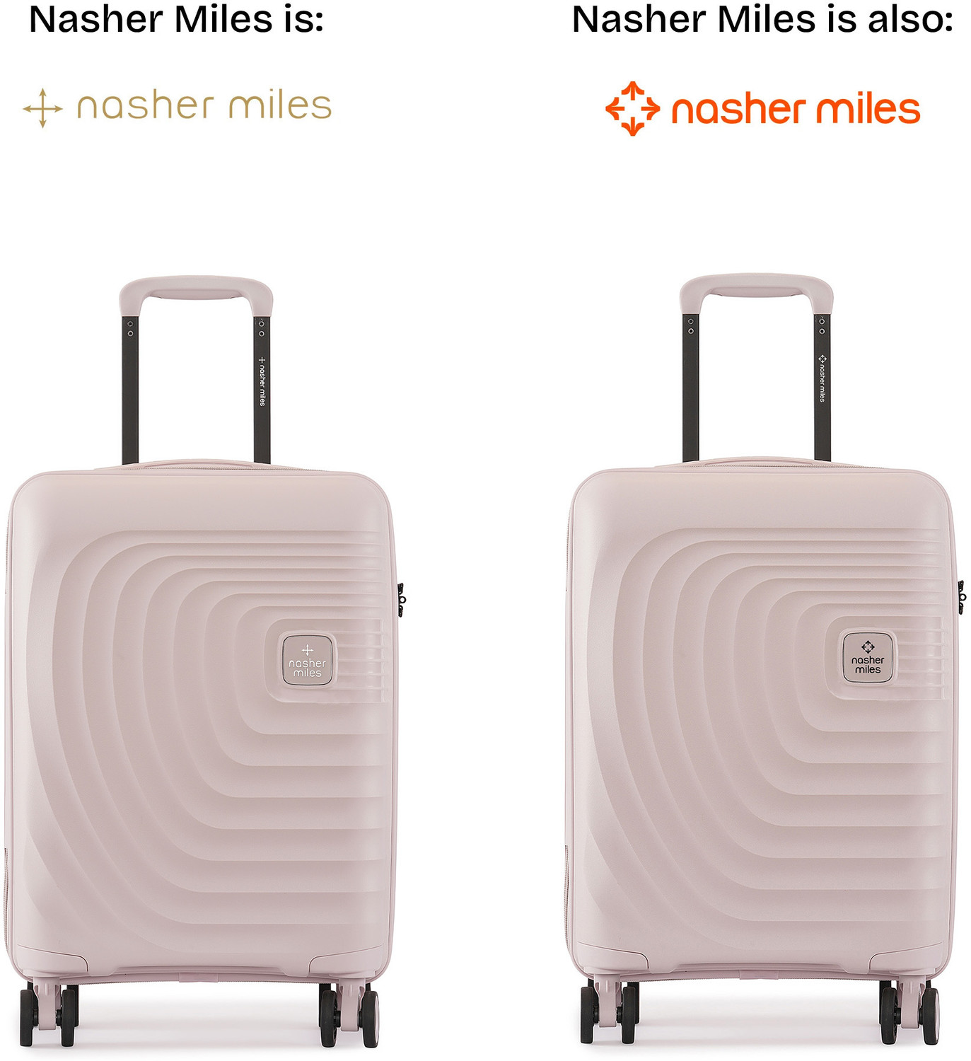 Image of NASHER MILES Boston Hard-Sided Polypropylene Cabin Luggage Grey 55cm Trolley Bag Cabin Suitcase 8 Wheels - 20 inch