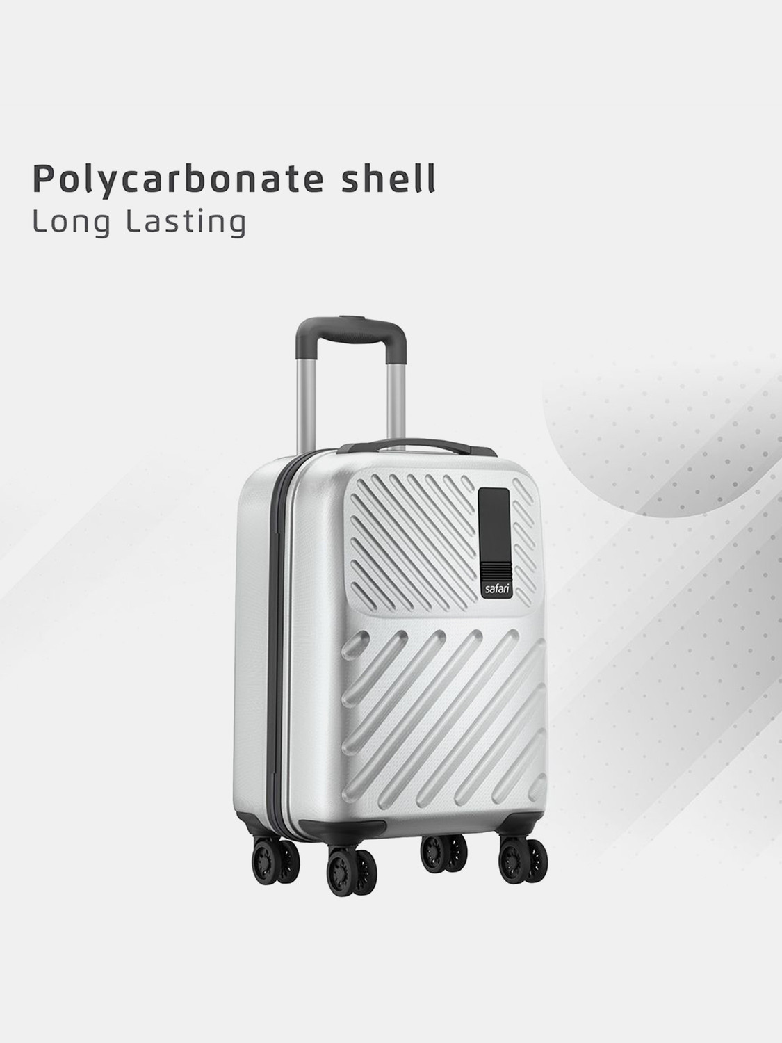 Image of SAFARI Small Cabin Suitcase (56 cm) 8 Wheels - ZODIAC 56 - Silver
