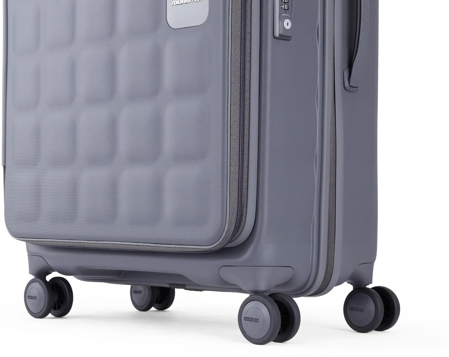 Image of AMERICAN TOURISTER Premium front open expandable Suitcase trolley bag with 8 Wheels, TSA lock Expandable Check-in Suitcase 8 Wheels - 27 inch