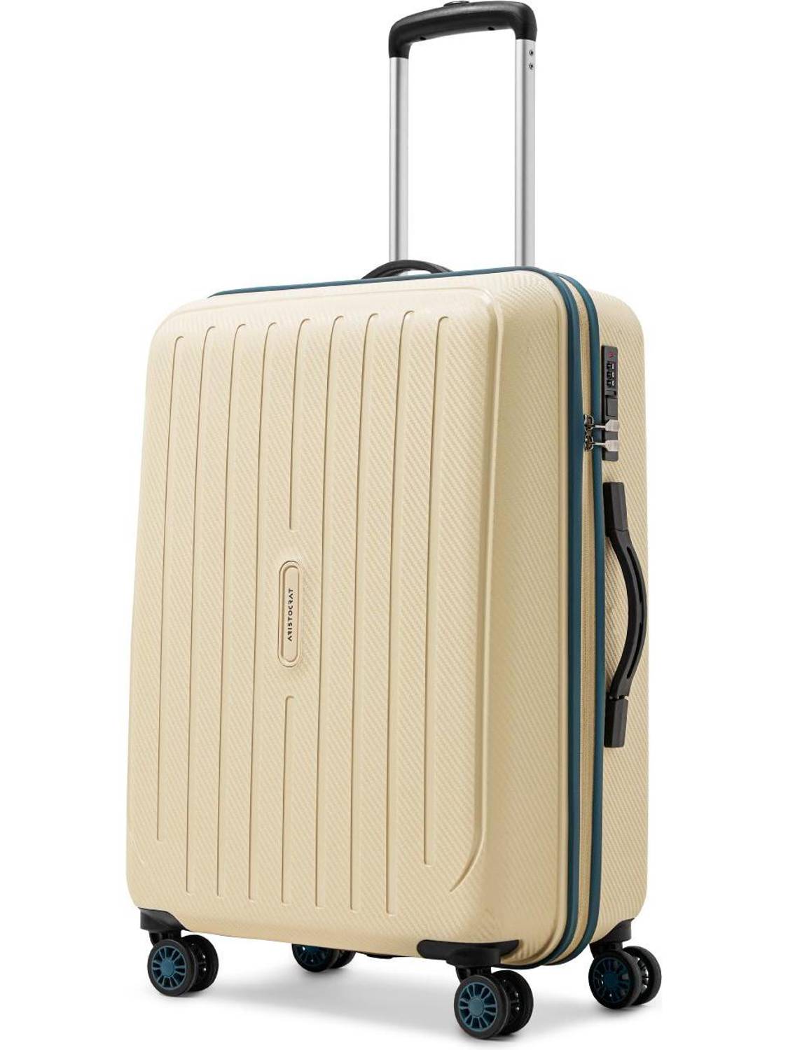 ARISTOCRAT Photon Max Hard Side Luggage | Trolley Bag With Flushed Combination Lock Check-in Suitcase 4 Wheels - 26 Inch