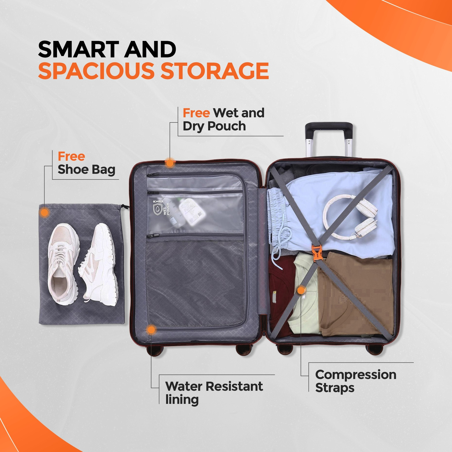 Image of HRX Helium Check-in Suitcase 8 Wheels - 26 inch