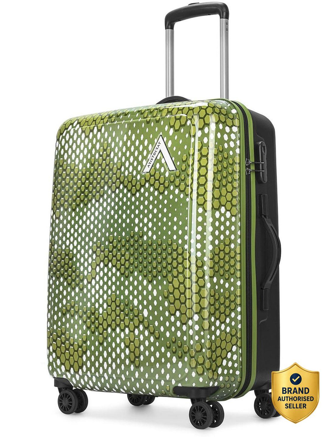 Image of ARISTOCRAT Combat Check-in Trolley Bag | Hard Luggage | Combination Lock with Sturdy Zipper Check-in Suitcase 8 Wheels - 25 Inch