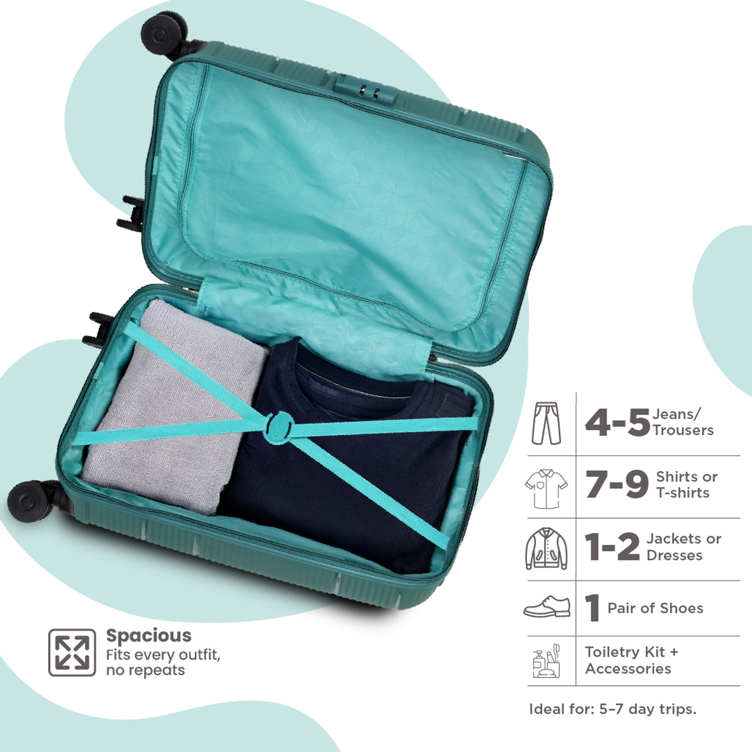 Image of KAMILIANT ARMOR Check-in Suitcase 8 Wheels - 30 inches
