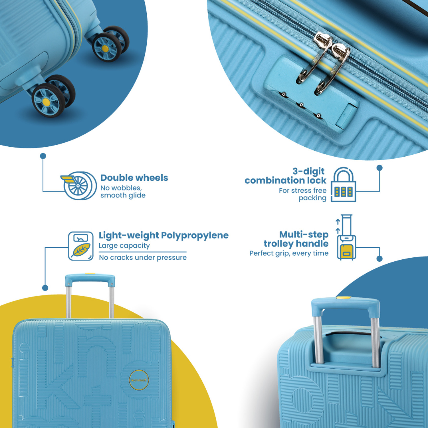 Image of KAMILIANT by American Tourister RAIDER POP Check-in Suitcase 8 Wheels - 31 inches