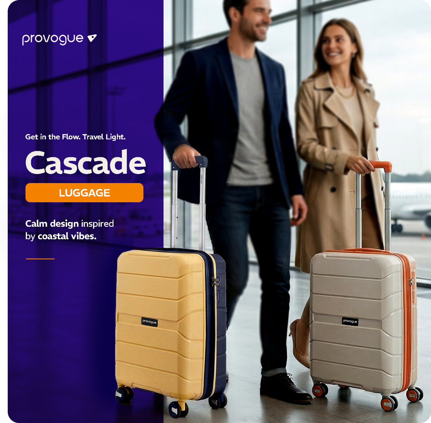 Image of PROVOGUE Cascade Expandable Cabin & Check-in Set 8 Wheels - 26 inch