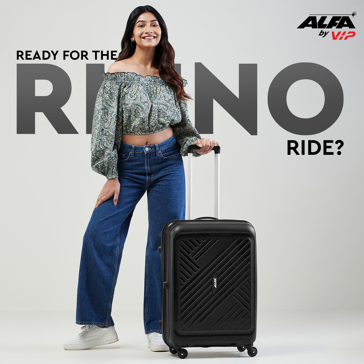 Image of ALFA by VIP Rhino - 75 Hardbody Trolley Bag Check-in Suitcase 4 Wheels - 30 Inch