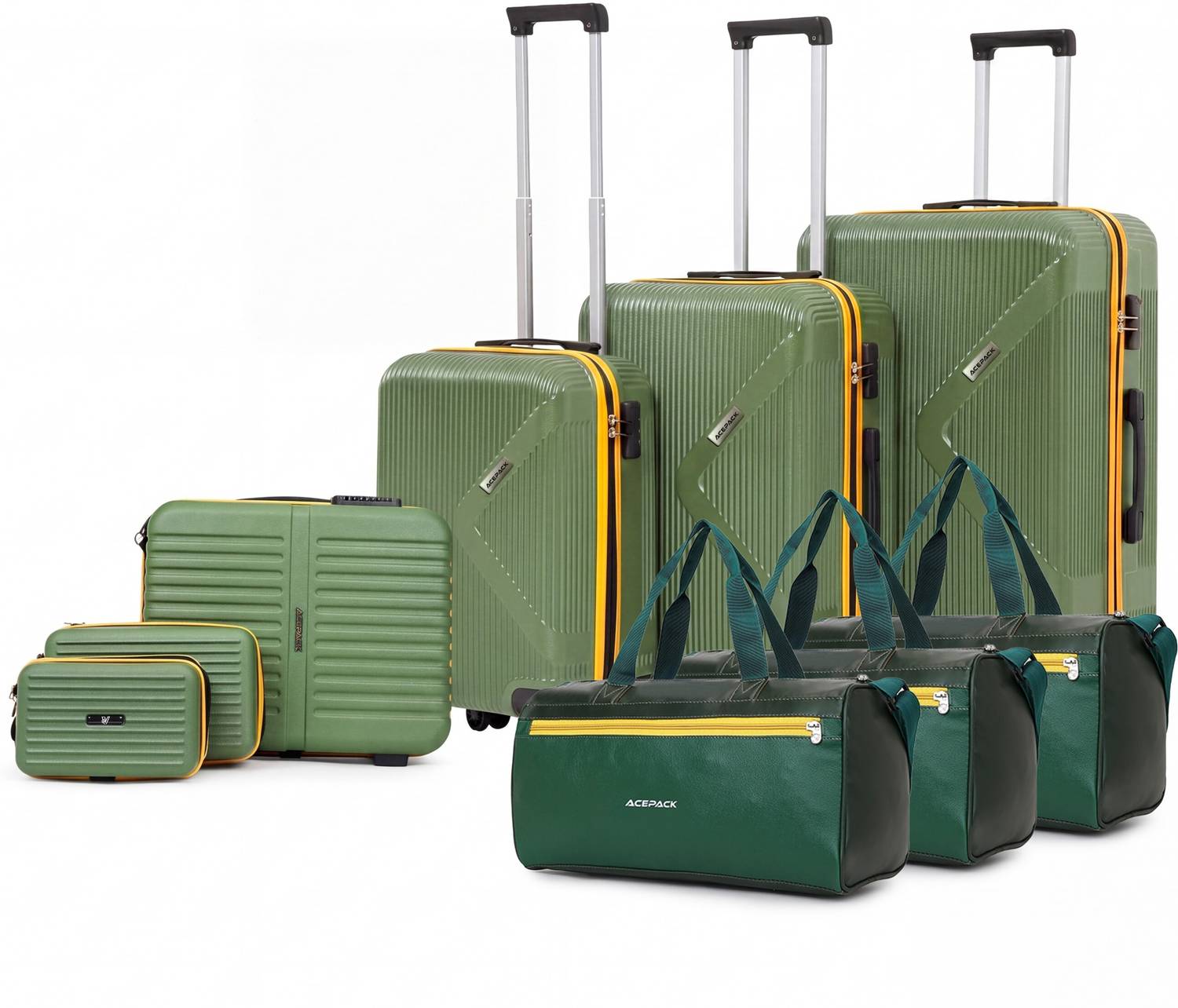 ACEPACK Brampton Cabin & Check-in Set 8 Wheels - 28 inch