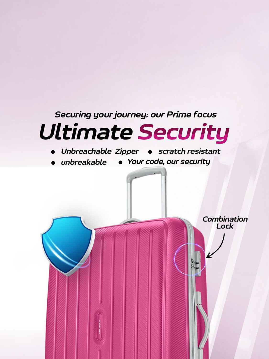 Image of ARISTOCRAT Photon 3 (Small 55cm | Medium 64cm | Large 75cm) - Trolley Bag Cabin & Check-in Set 4 Wheels - 30 Inch