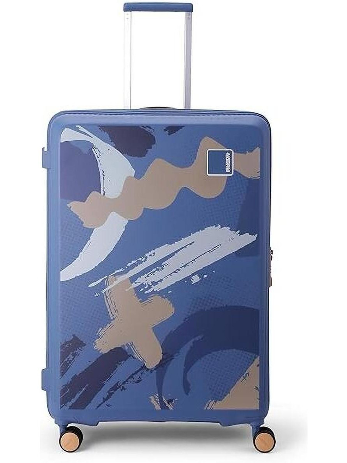 Image of AMERICAN TOURISTER Printed hard Suitcase trolley bag with 8 wheel,TSA lock & 3 yrs warranty Cabin Suitcase 8 Wheels - 22 inch