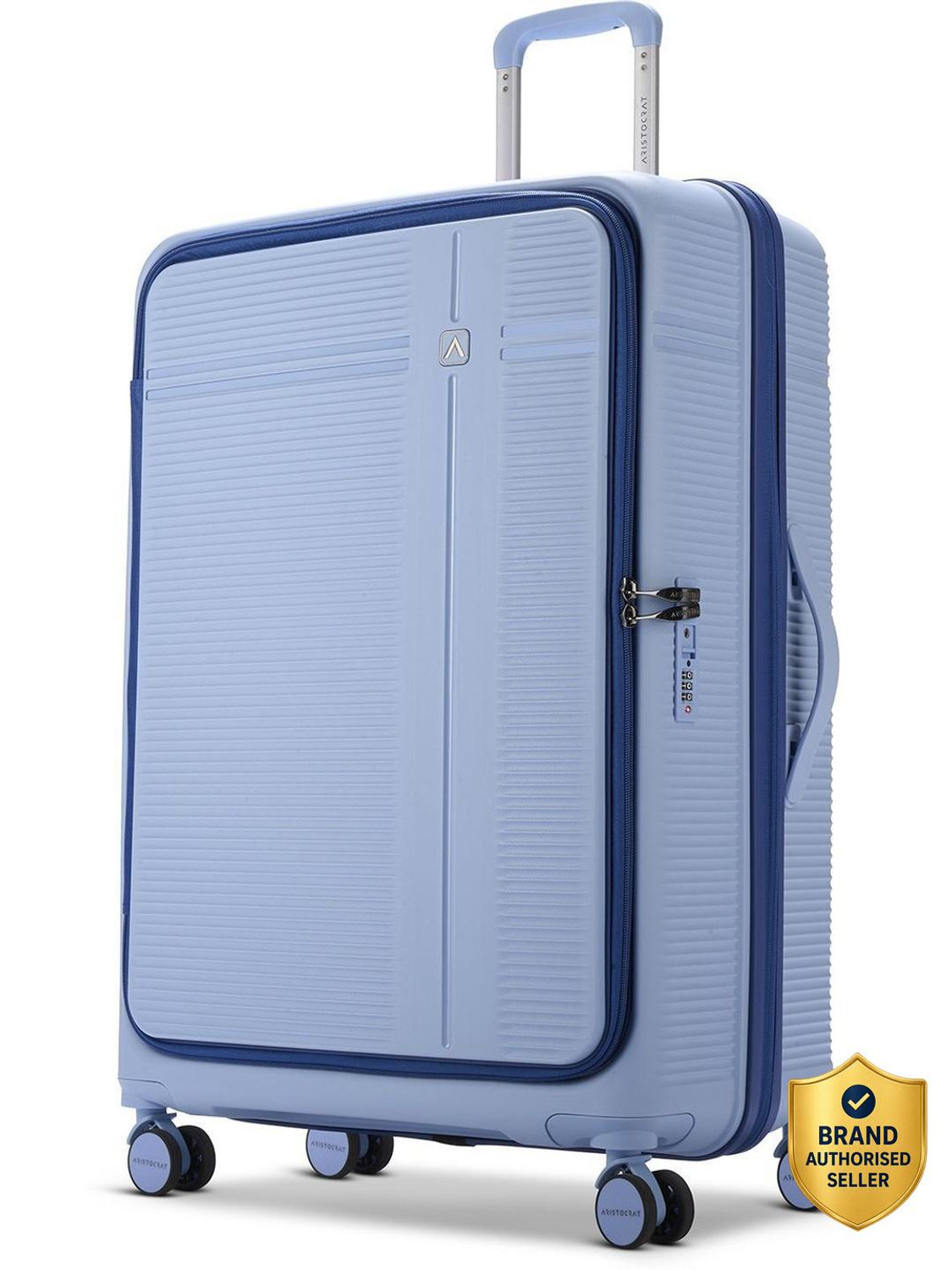 Image of ARISTOCRAT Solana Check-in Trolley Bag | Front Opening Hard Luggage with TSA Lock Check-in Suitcase 8 Wheels - 30 inch