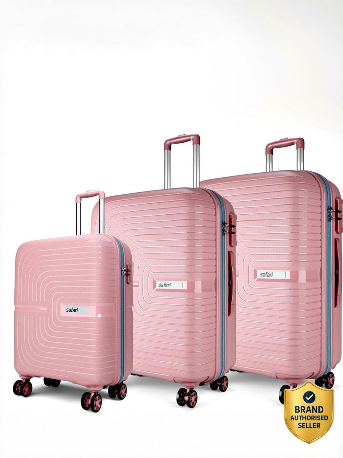 Image of SAFARI ECLIPSE NEO 55 /66 /75 4W ROSE GOLD Cabin & Check-in Set 8 Wheels - 30 Inches