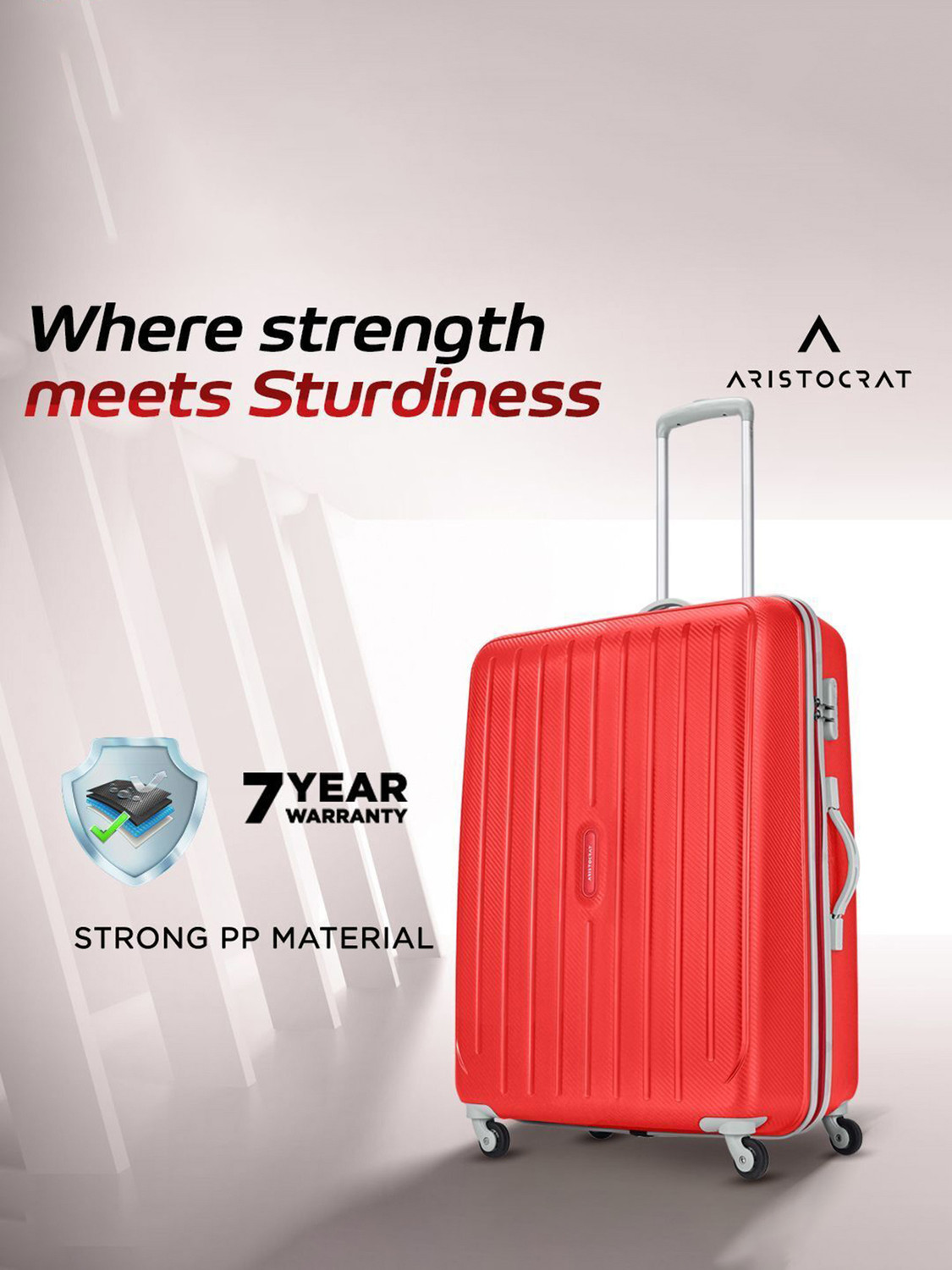 Image of ARISTOCRAT Photon 65 - Hardbody Trolley Bag Check-in Suitcase 4 Wheels - 25 inch
