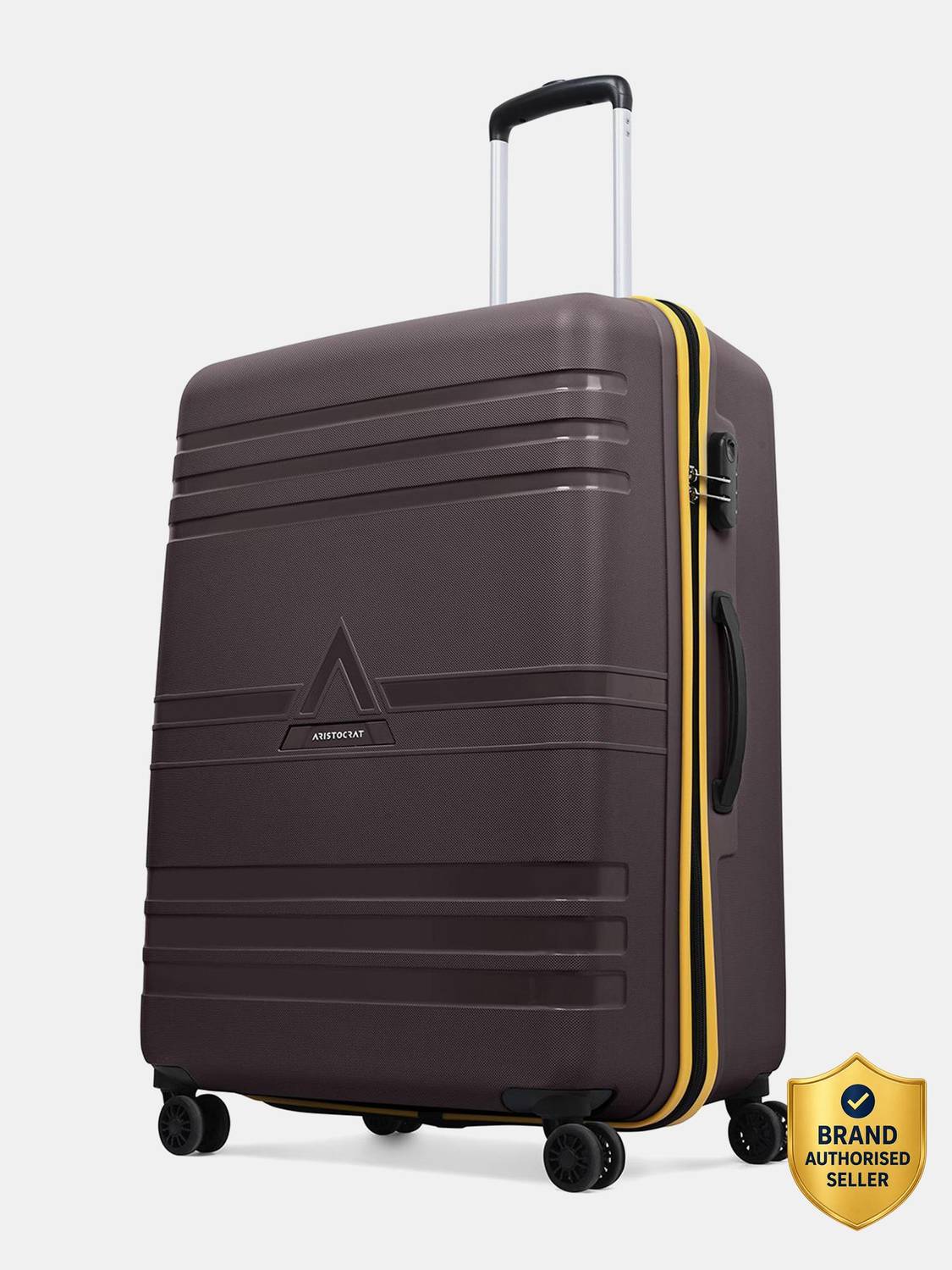ARISTOCRAT Airstop Pro Polypropylene | Trolley Bag With Combination Lock Check-in Suitcase 4 Wheels - 29 Inch