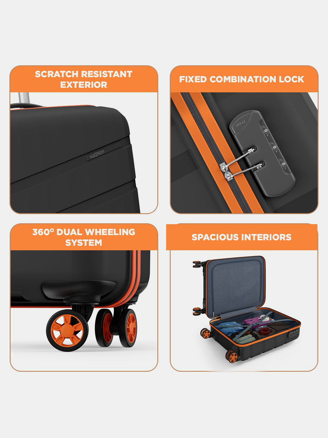 Image of Safari Magnum Evolix 55 Cabin Suitcase 8 Wheels - 22 Inches