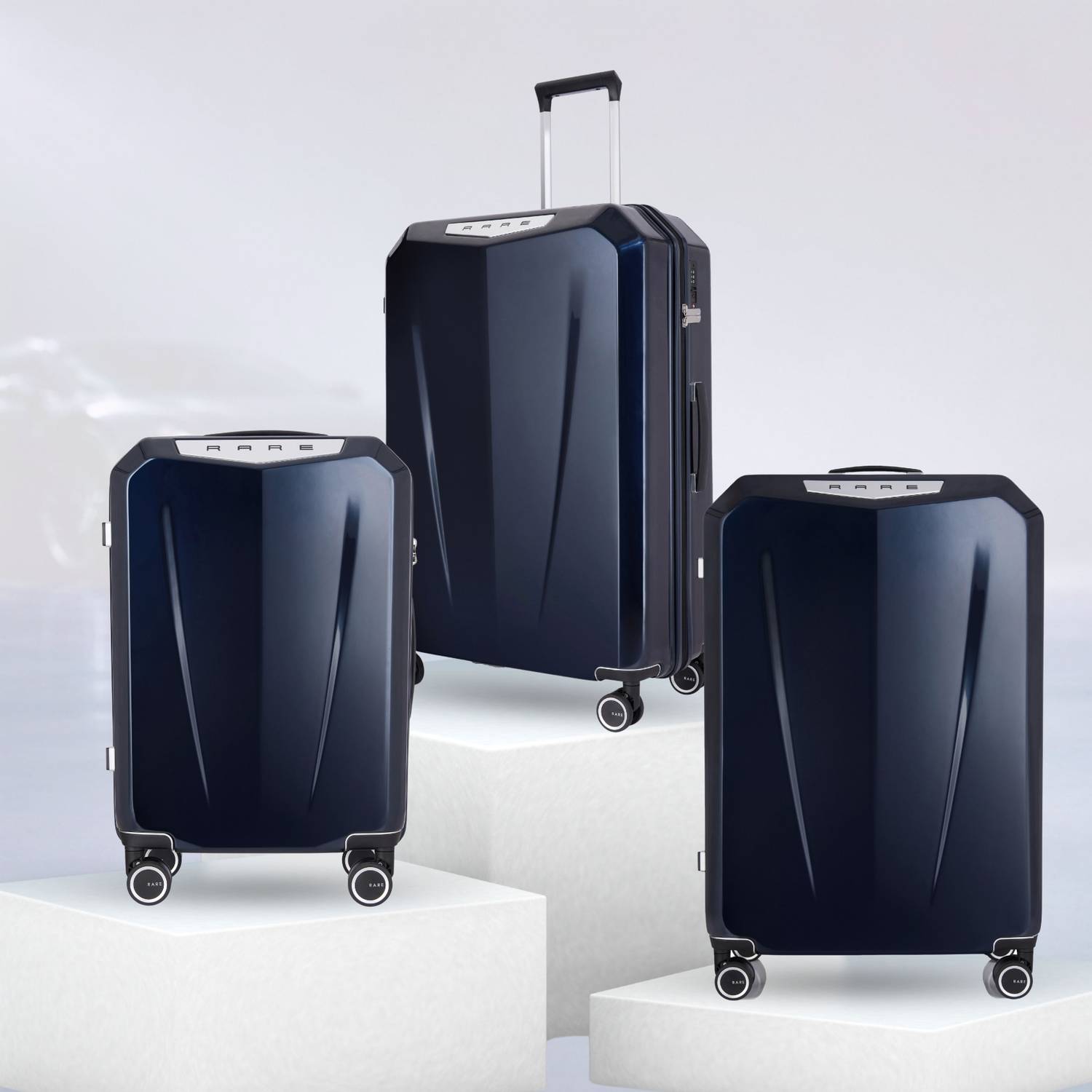 Rare Rabbit Victus Pro Check-in Suitcase 8 Wheels - 26 inch Dark