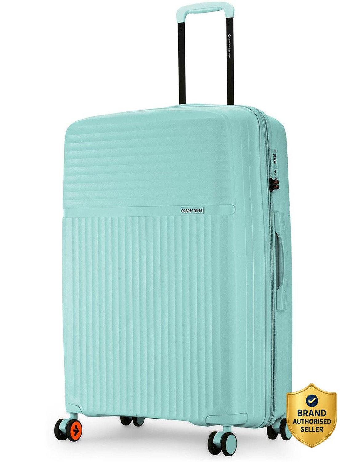 Image of NASHER MILES Krabi Expander Hardside Polypropylene Check-in Cool Mint 75cm Trolley Bag Expandable Check-in Suitcase 8 Wheels - 28 inch