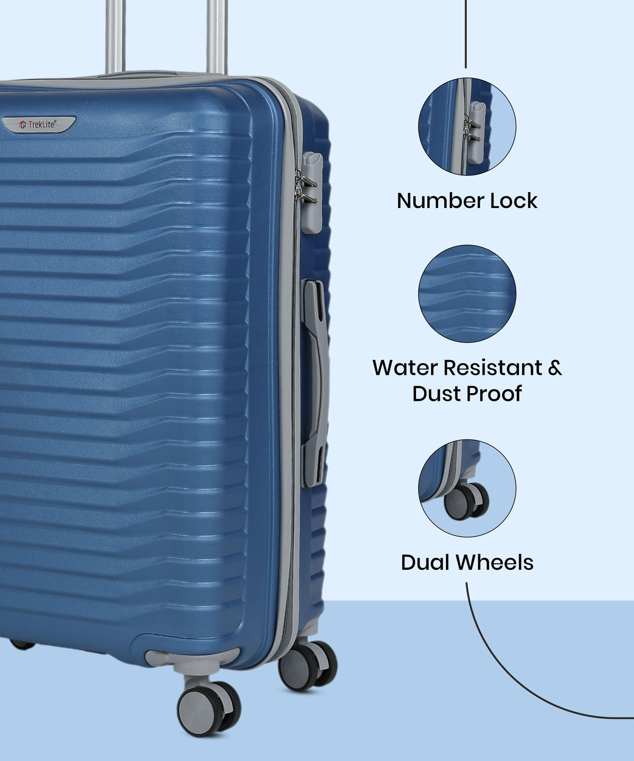 Image of TrekLite DYE-1-COMBO Cabin & Check-in Set 8 Wheels - 20 inch