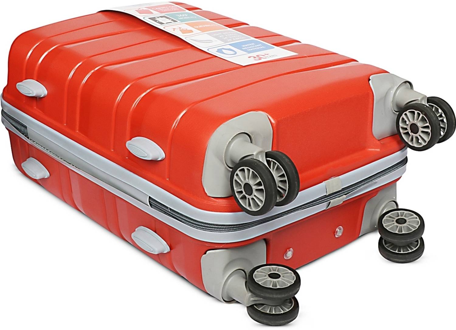 Nkt Jmb 999 20 inch Red Cabin Suitcase 8 Wheels - Image 4
