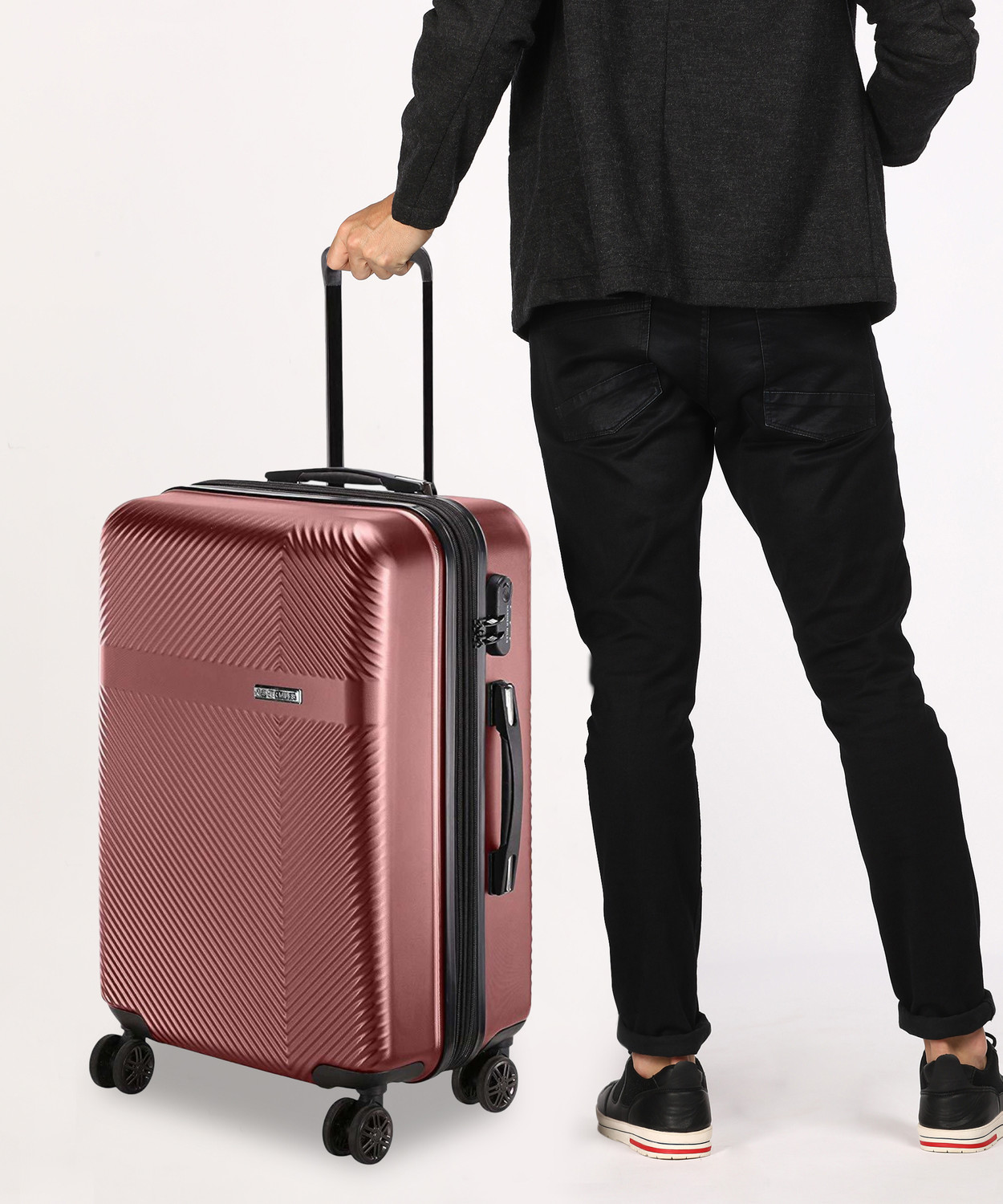 Image of NASHER MILES Fifth Avenue Expander Hard-Side Polycarbonate Check-in Luggage Bag Maroon 28 Inch | 75CM Trolley Bag Expandable Check-in Suitcase 4 Wheels - 28 inch