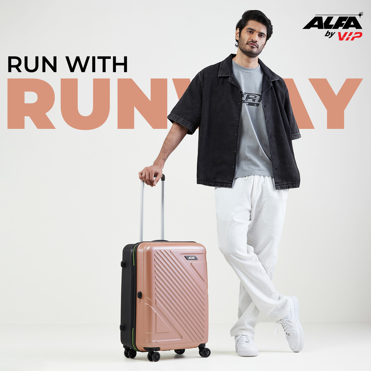 Image of ALFA by VIP RUNWAY Check-in Suitcase 8 Wheels - 29 Inch