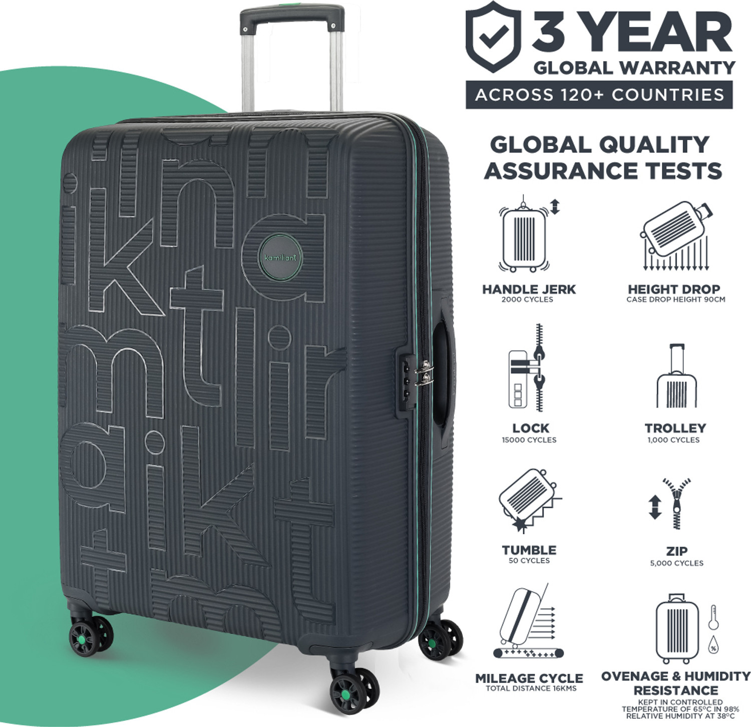 Image of KAMILIANT RAIDER POP Check-in Suitcase 8 Wheels - 27 inches