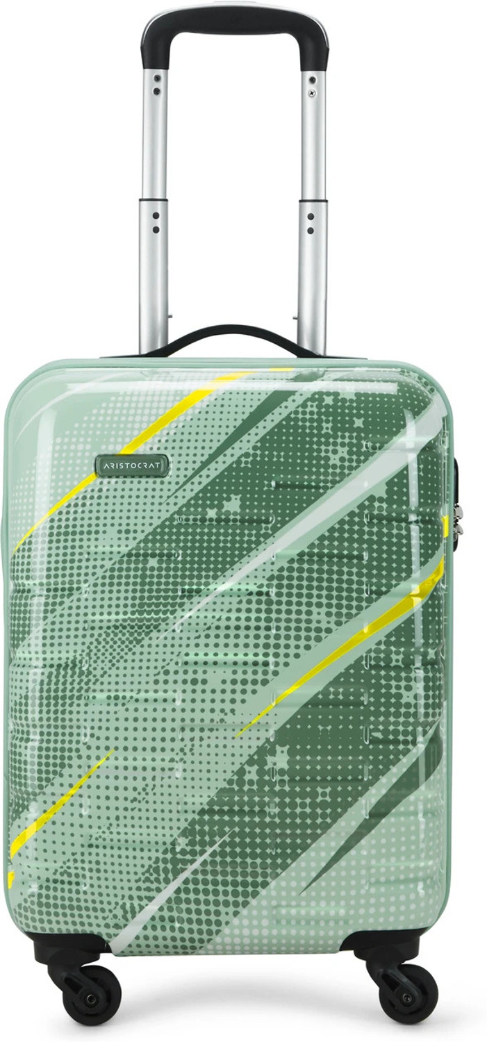 Image of ARISTOCRAT Radiance Cabin Trolley, 55cm, Small Hard Luggage| 4-Wheel Suitcase For Travel Cabin Suitcase 4 Wheels - 22 inch