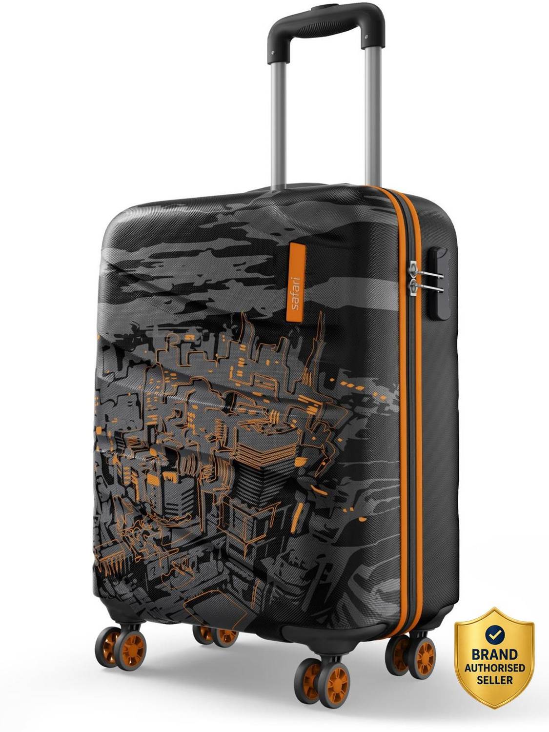 SAFARI ARKHAM Cabin Suitcase 8 Wheels 22 inch Black