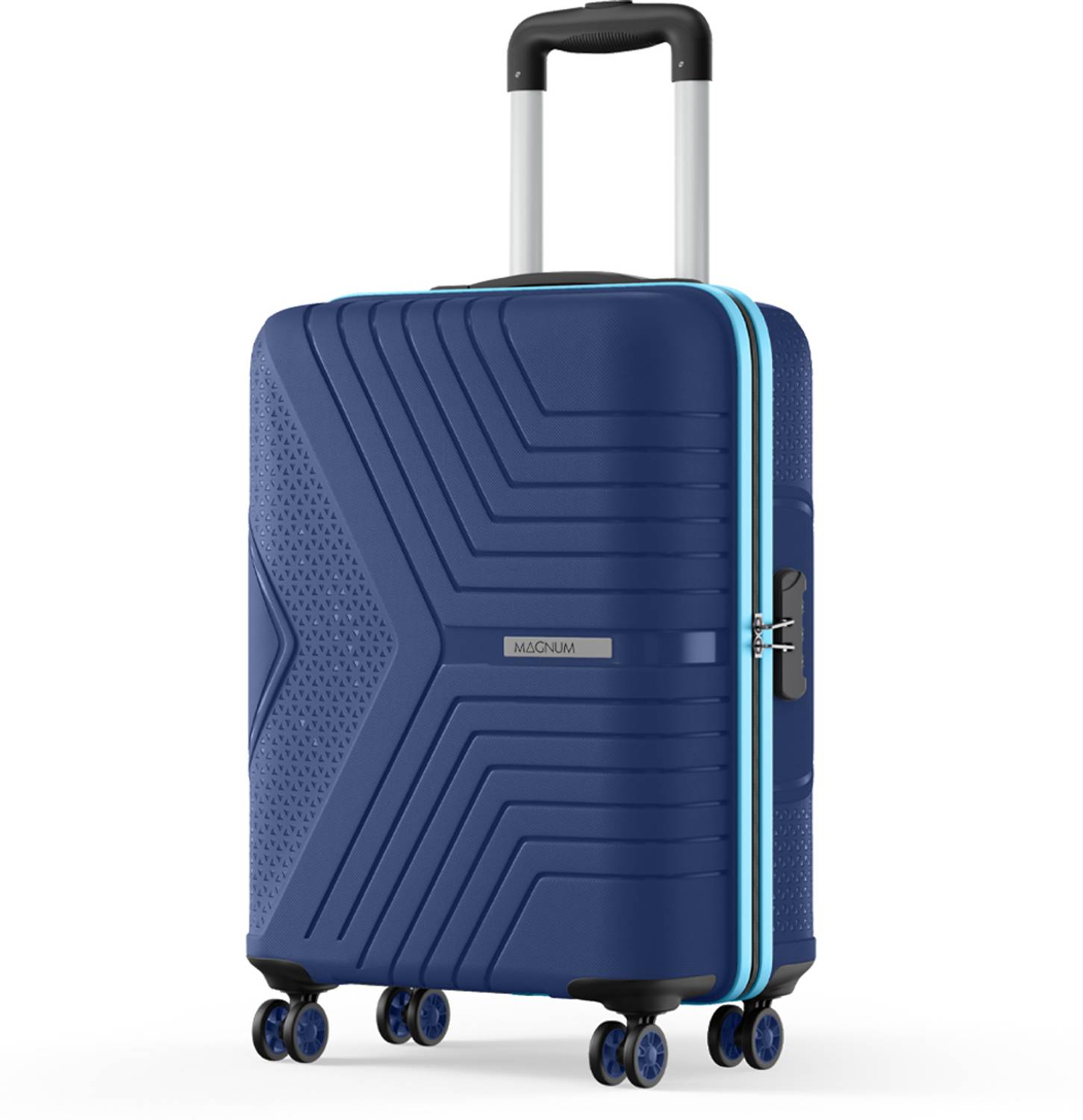 Safari Magnum Zeno 55 Cabin Suitcase 4 Wheels - 22 Inches NAVY