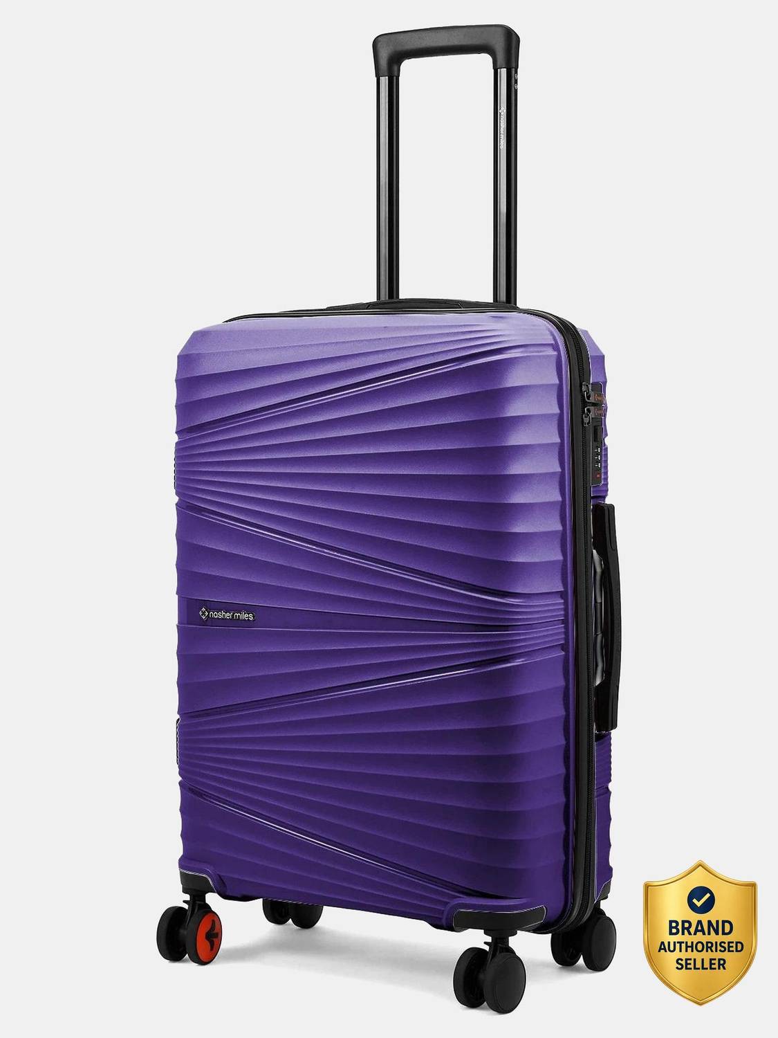 NASHER MILES Mumbai Hard-Sided Polypropylene Shell 24 inch Trolley Bag for Travel Check-in Suitcase 8 Wheels - 24 inch