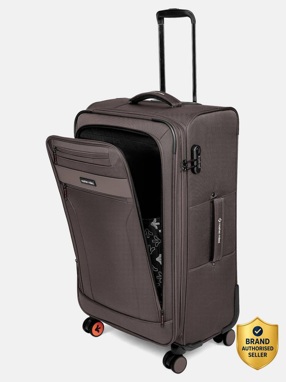 NASHER MILES Berlin Expander Soft-Sided Polyester 28 Inch Lightweight Travel Trolley Bag Expandable  Check-in Suitcase 8 Wheels - 28 inch