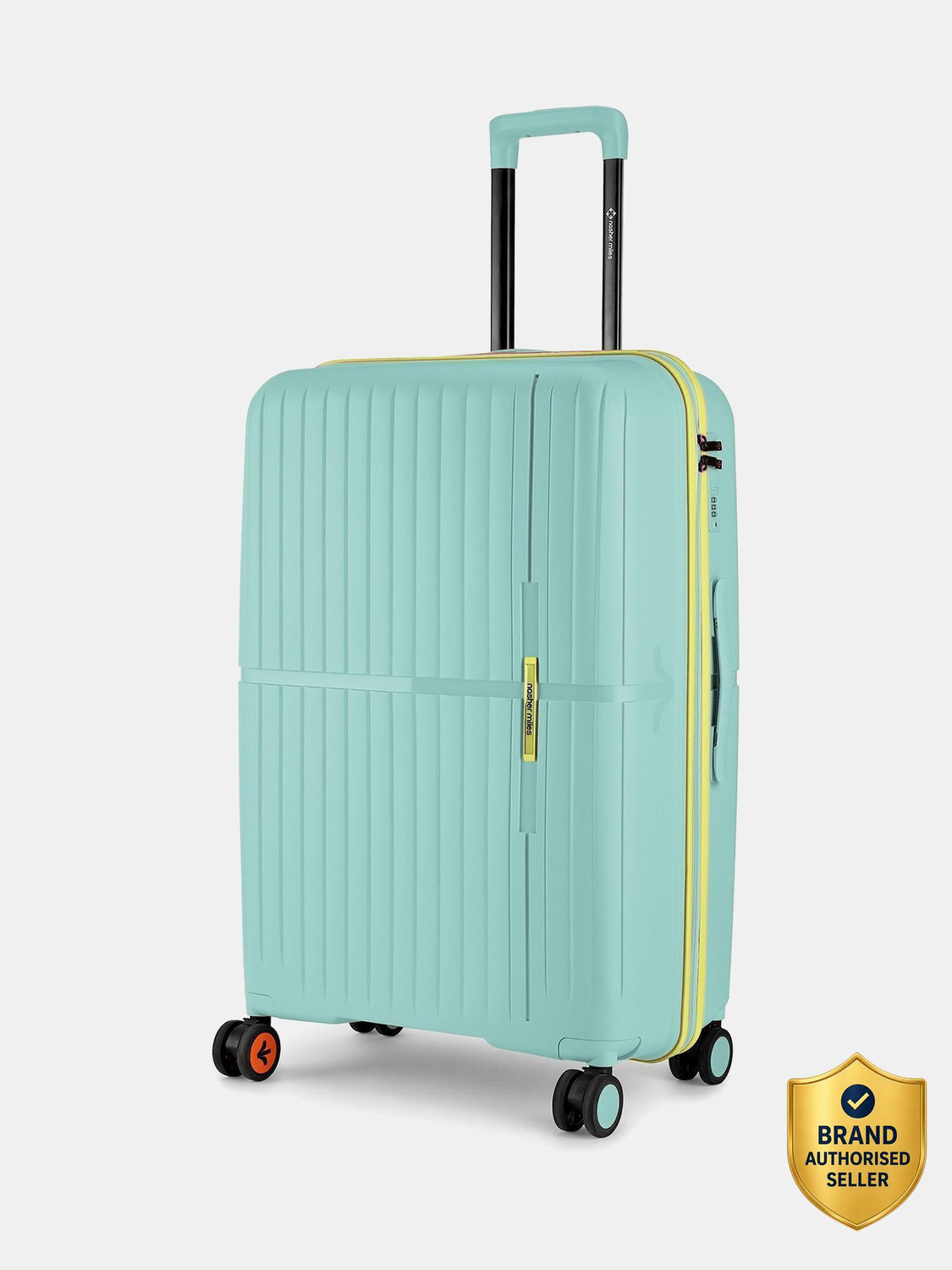 Image of NASHER MILES Hard-Sided Polypropylene Luggage Cool Mint 75cm Trolley Bag Check-in Suitcase 8 Wheels - 28 inch